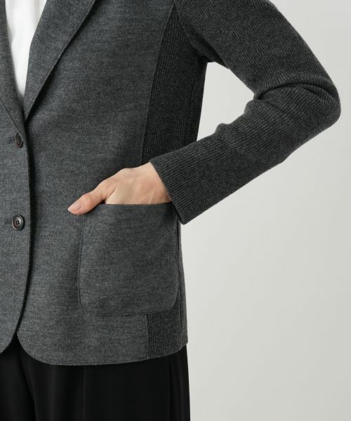 Leilian / レリアン テーラードジャケット | 異素材切替ジャケット【Leilian WHITE LABEL】 | 詳細12