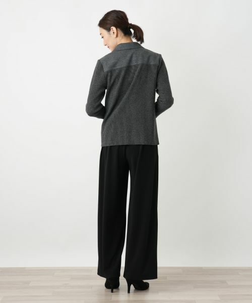 Leilian / レリアン テーラードジャケット | 異素材切替ジャケット【Leilian WHITE LABEL】 | 詳細6