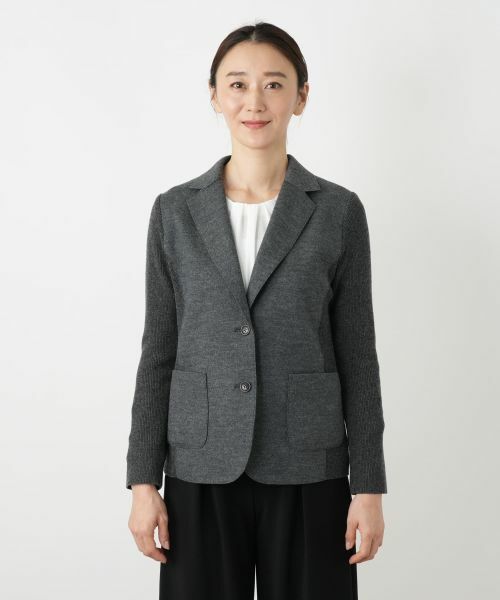 Leilian / レリアン テーラードジャケット | 異素材切替ジャケット【Leilian WHITE LABEL】 | 詳細7
