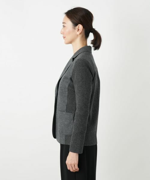 Leilian / レリアン テーラードジャケット | 異素材切替ジャケット【Leilian WHITE LABEL】 | 詳細8