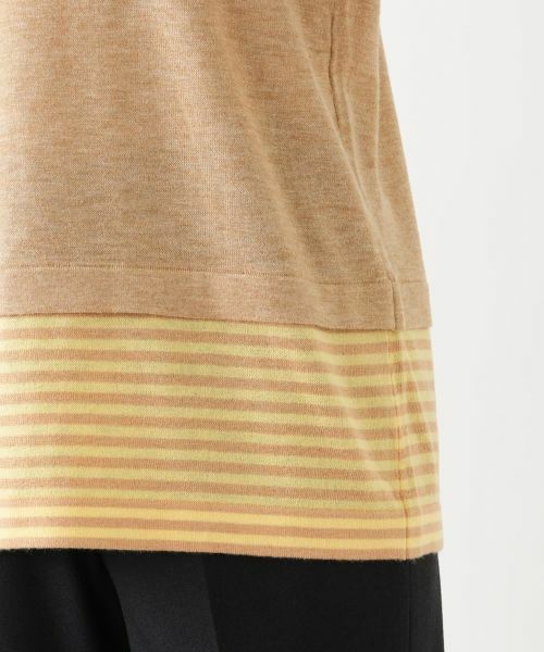 Leilian / レリアン ニット・セーター | ボーダー切替クルーネックニット【Leilian WHITE LABEL】 | 詳細13