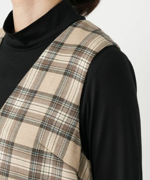 Leilian / レリアン ロング・マキシ丈ワンピース | チェックジャンパースカート【Leilian WHITE LABEL】 | 詳細12