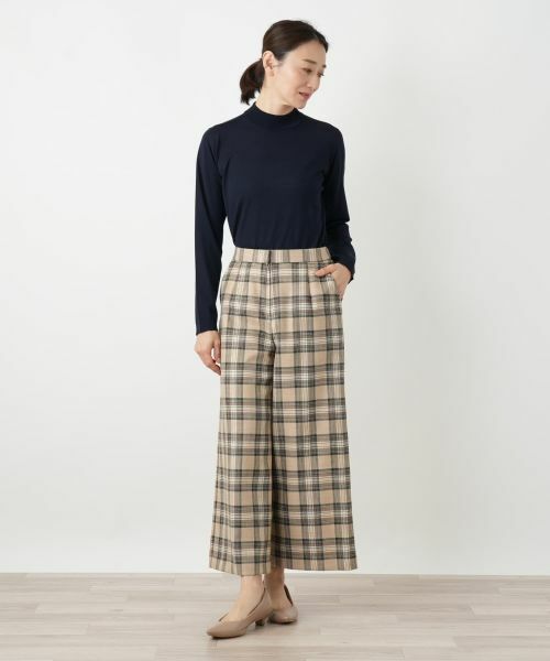 Leilian / レリアン その他パンツ | チェックワイドパンツ【Leilian WHITE LABEL】 | 詳細1