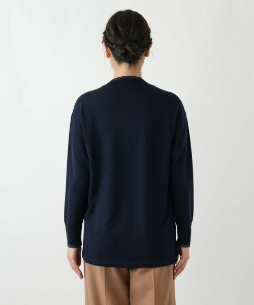 Leilian / レリアン ニット・セーター | アーガイル柄クルーネックニット【Leilian WHITE LABEL】 | 詳細9