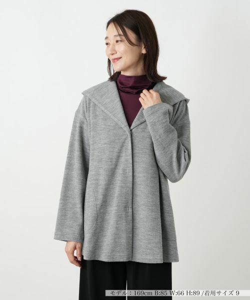 Leilian/レリアン フーデッドコート【Leilian WHITE LABEL】 グレー系 11(L) Leilian/レリアン フーデッドコート【Leilian WHITE LABEL】 グレー系 11(L)