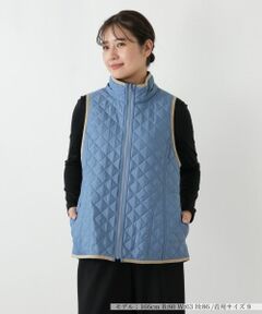 Leilian / レリアン テーラードジャケット | 中わたキルティングフーデッドベスト【Leilian WHITE LABEL】