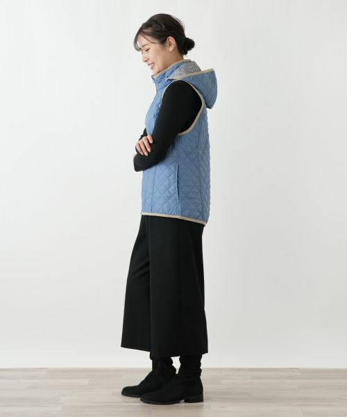 Leilian / レリアン テーラードジャケット | 中わたキルティングフーデッドベスト【Leilian WHITE LABEL】 | 詳細10