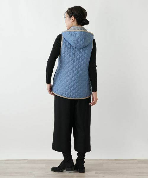 Leilian / レリアン テーラードジャケット | 中わたキルティングフーデッドベスト【Leilian WHITE LABEL】 | 詳細11