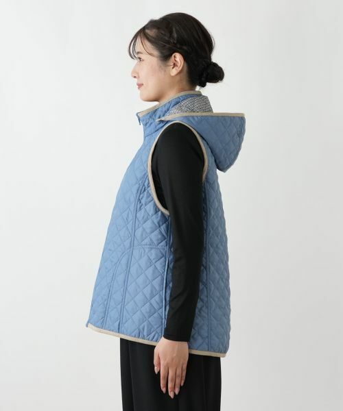 Leilian / レリアン テーラードジャケット | 中わたキルティングフーデッドベスト【Leilian WHITE LABEL】 | 詳細15