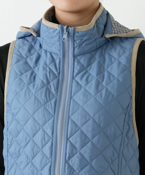 Leilian / レリアン テーラードジャケット | 中わたキルティングフーデッドベスト【Leilian WHITE LABEL】 | 詳細17