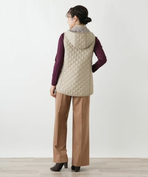 Leilian / レリアン テーラードジャケット | 中わたキルティングフーデッドベスト【Leilian WHITE LABEL】 | 詳細3