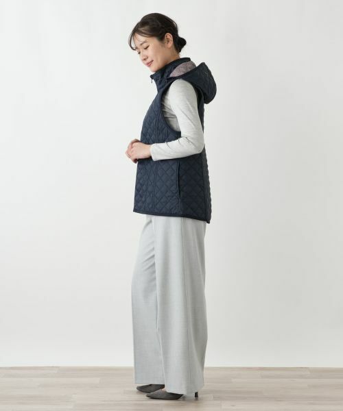 Leilian / レリアン テーラードジャケット | 中わたキルティングフーデッドベスト【Leilian WHITE LABEL】 | 詳細6