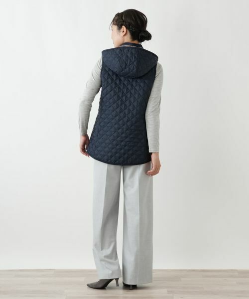 Leilian / レリアン テーラードジャケット | 中わたキルティングフーデッドベスト【Leilian WHITE LABEL】 | 詳細7
