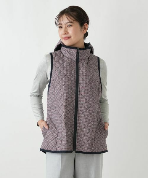 Leilian / レリアン テーラードジャケット | 中わたキルティングフーデッドベスト【Leilian WHITE LABEL】 | 詳細8