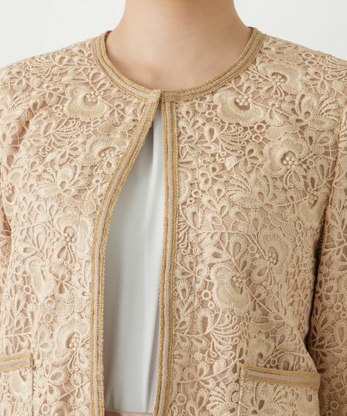 Leilian / レリアン セットアップ | 総レースノーカラースーツ【セレモニー】【Leilian WHITE LABEL】 | 詳細13