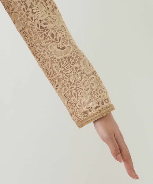 Leilian / レリアン セットアップ | 総レースノーカラースーツ【セレモニー】【Leilian WHITE LABEL】 | 詳細15