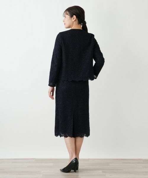 Leilian / レリアン セットアップ | 総レースノーカラースーツ【セレモニー】【Leilian WHITE LABEL】 | 詳細3