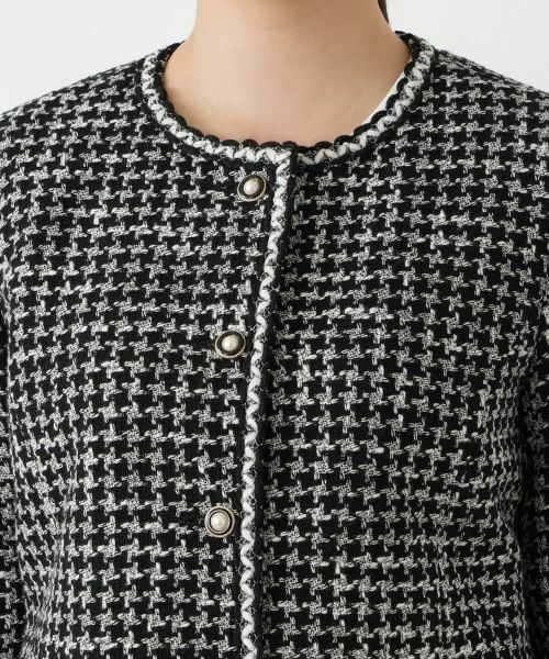 Leilian / レリアン テーラードジャケット | パールライクボタンジャケット【セレモニー】【Leilian WHITE LABEL】 | 詳細7