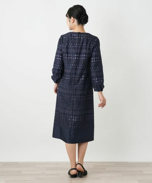 Leilian / レリアン ドレス | 七分袖ワンピース【セレモニー】【Leilian WHITE LABEL】 | 詳細3