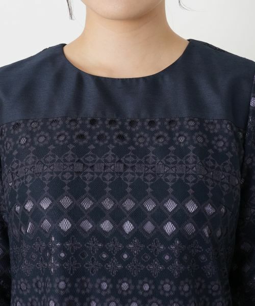 Leilian / レリアン ドレス | 七分袖ワンピース【セレモニー】【Leilian WHITE LABEL】 | 詳細7