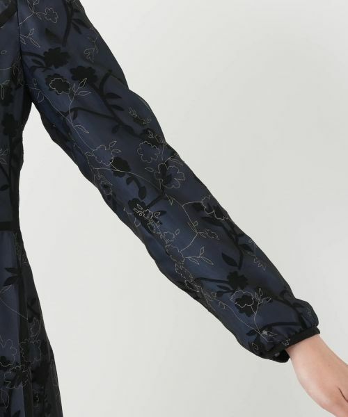 Leilian / レリアン ドレス | 透かし花柄レイヤードワンピース【セレモニー】【Leilian WHITE LABEL】 | 詳細10