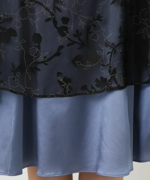 Leilian / レリアン ドレス | 透かし花柄レイヤードワンピース【セレモニー】【Leilian WHITE LABEL】 | 詳細13