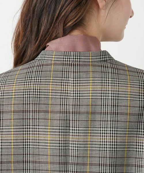 Leilian / レリアン テーラードジャケット | グレンチェックノーカラージャケット | 詳細8