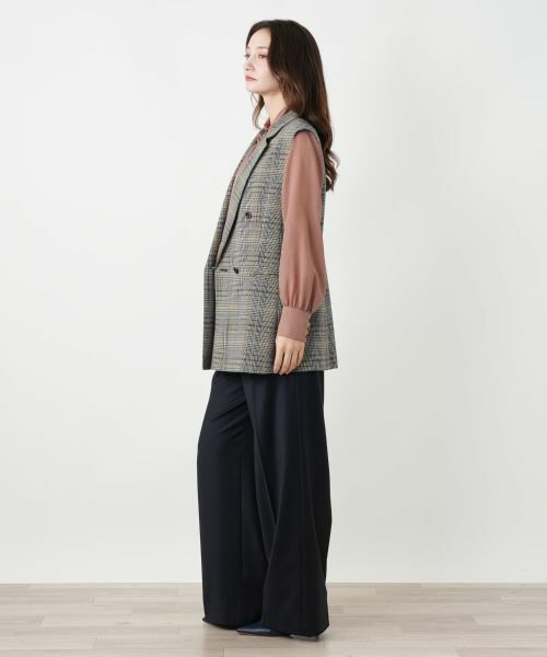 Leilian / レリアン テーラードジャケット | チェックラペルドベスト | 詳細2