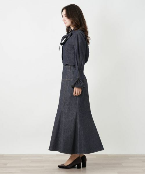 Leilian / レリアン ミニ・ひざ丈スカート | マーメイドデニムスカート | 詳細2