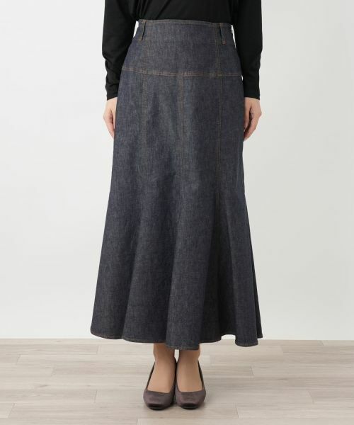 Leilian / レリアン ミニ・ひざ丈スカート | マーメイドデニムスカート | 詳細4