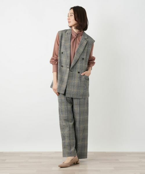 Leilian / レリアン その他パンツ | グレンチェックワイドパンツ | 詳細4