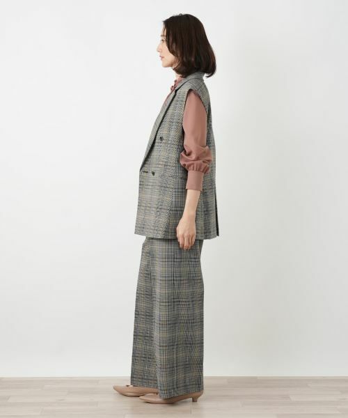 Leilian / レリアン その他パンツ | グレンチェックワイドパンツ | 詳細5