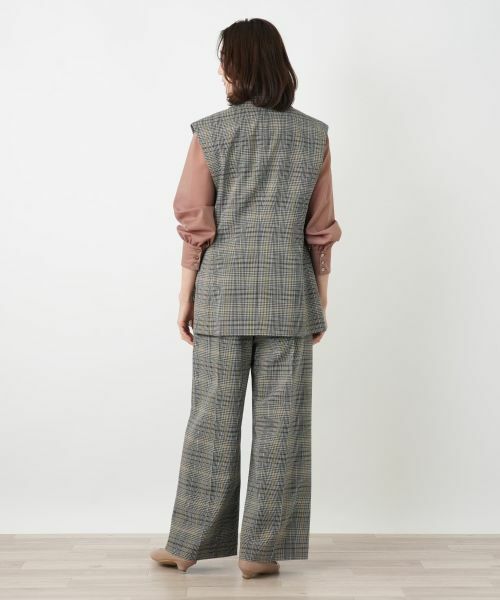 Leilian / レリアン その他パンツ | グレンチェックワイドパンツ | 詳細6