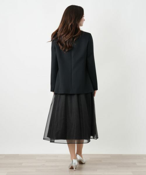 Leilian / レリアン テーラードジャケット | Vネックノーカラージャケット | 詳細3