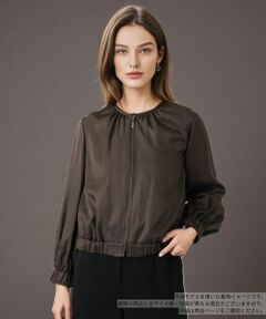 Leilian / レリアン その他アウター | ノーカラージップブルゾン【BOURGE】