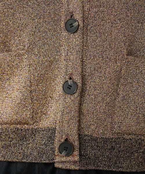 Leilian / レリアン カーディガン・ボレロ | ラメVネックショートカーディガン | 詳細12