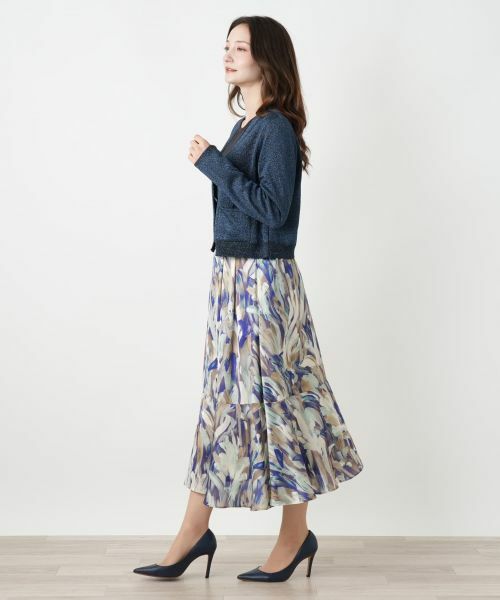 Leilian / レリアン カーディガン・ボレロ | ラメVネックショートカーディガン | 詳細14