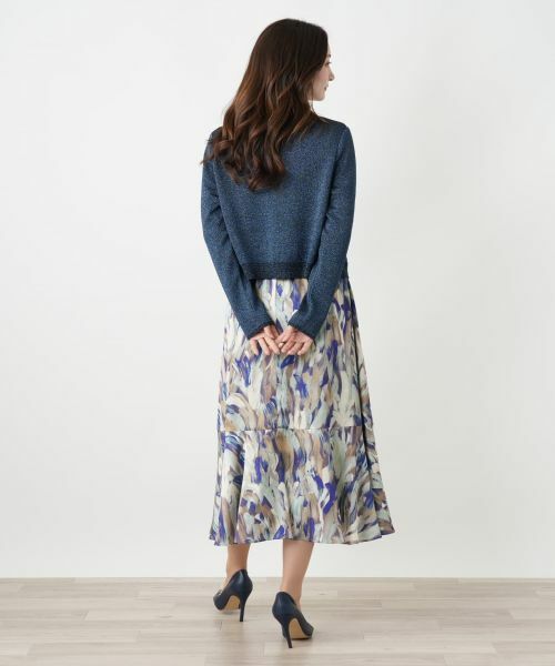 Leilian / レリアン カーディガン・ボレロ | ラメVネックショートカーディガン | 詳細15