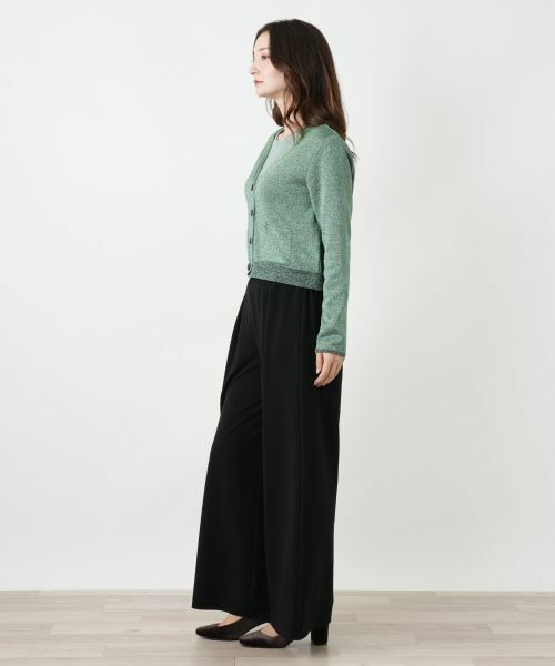 Leilian / レリアン カーディガン・ボレロ | ラメVネックショートカーディガン | 詳細17