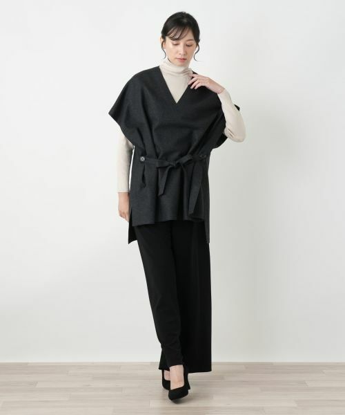Leilian / レリアン テーラードジャケット | Vネックチュニックベスト | 詳細4