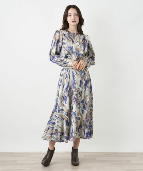 Leilian / レリアン シャツ・ブラウス | プリントクルーネックブラウス | 詳細1