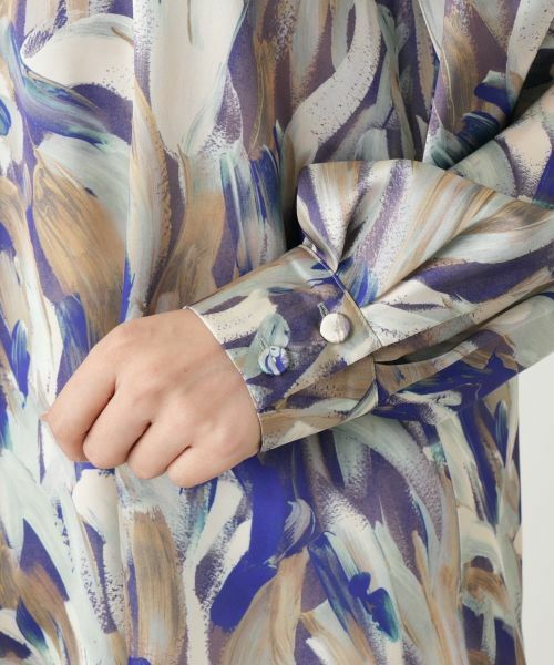 Leilian / レリアン シャツ・ブラウス | プリントクルーネックブラウス | 詳細10