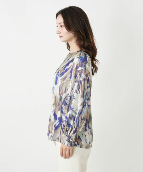 Leilian / レリアン シャツ・ブラウス | プリントクルーネックブラウス | 詳細5