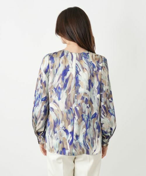 Leilian / レリアン シャツ・ブラウス | プリントクルーネックブラウス | 詳細6