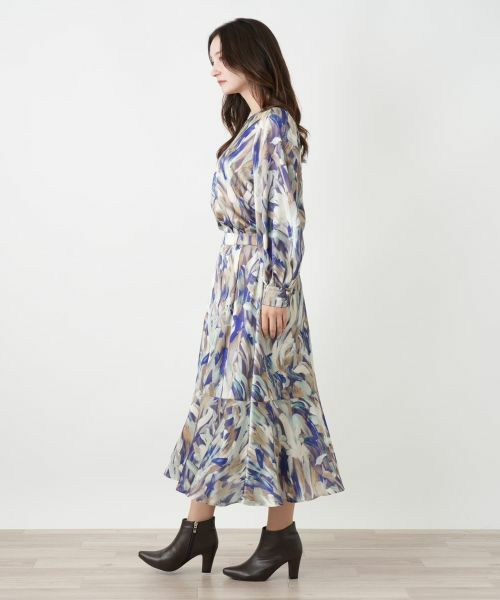 Leilian / レリアン ミニ・ひざ丈スカート | プリントフレアスカート | 詳細2