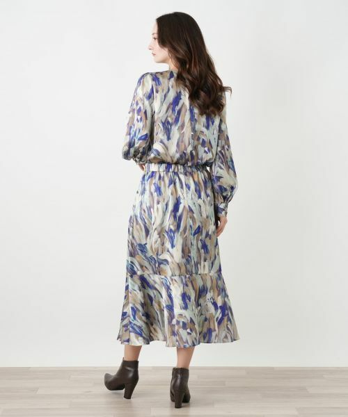 Leilian / レリアン ミニ・ひざ丈スカート | プリントフレアスカート | 詳細3