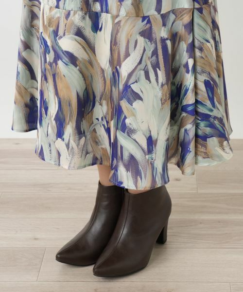 Leilian / レリアン ミニ・ひざ丈スカート | プリントフレアスカート | 詳細8