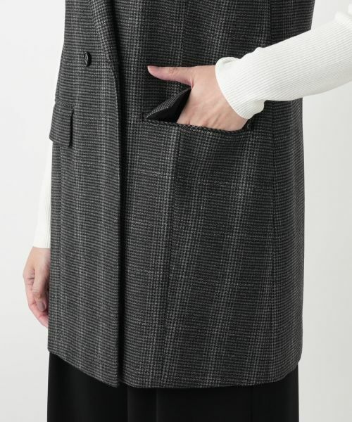 Leilian / レリアン テーラードジャケット | 千鳥格子柄ダブルベスト | 詳細13