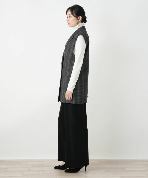 Leilian / レリアン テーラードジャケット | 千鳥格子柄ダブルベスト | 詳細2