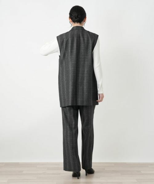 Leilian / レリアン テーラードジャケット | 千鳥格子柄ダブルベスト | 詳細6